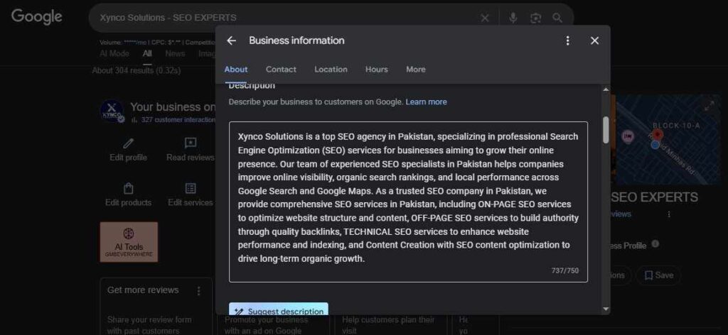 
Optimize Business Description Categories